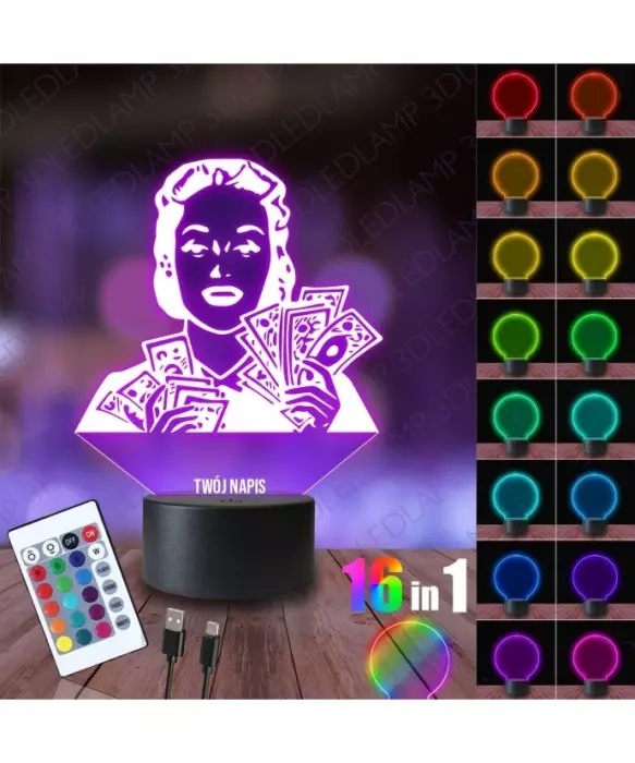 Lampka Nocna 3D LED LAMP Osiągnięcie Awansu