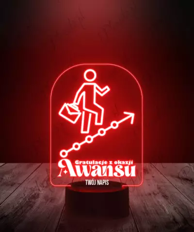 Lampka LED 3D Plexido Gratulacje Awansu - 1