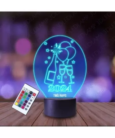 Lampka Nocna 3D LED LAMP Nowy Rok Sylwester