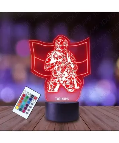 Lampka Nocna 3D LED LAMP Straż Dziękujemy