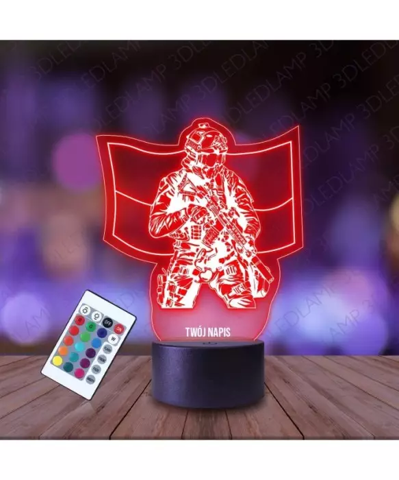 Lampka Nocna 3D LED LAMP Straż Dziękujemy