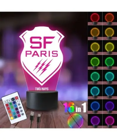 Lampka Nocna 3D LED LAMP SF Paris Stade Français