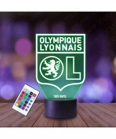 Lampka Nocna 3D LED LAMP Olympique Lyon Piłka Nożna