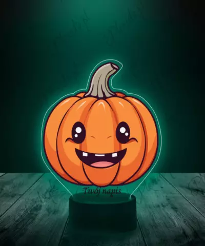 Lampka LED Plexido z Nadrukiem Halloween Wesoła Dynia
