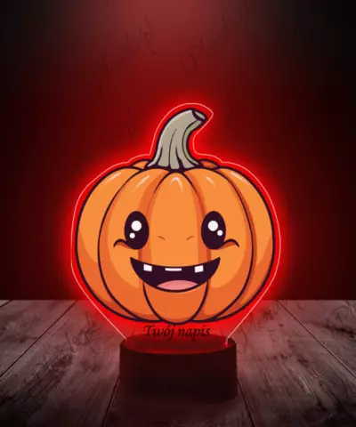 Lampka LED Plexido z Nadrukiem Halloween Wesoła Dynia - 2