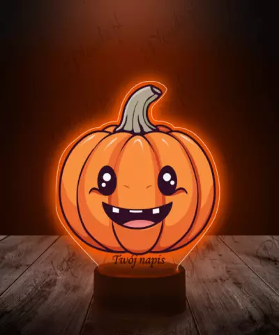 Lampka LED Plexido z Nadrukiem Halloween Wesoła Dynia