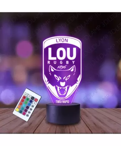 Lampka Nocna 3D LED LAMP Lyon OU Rugby