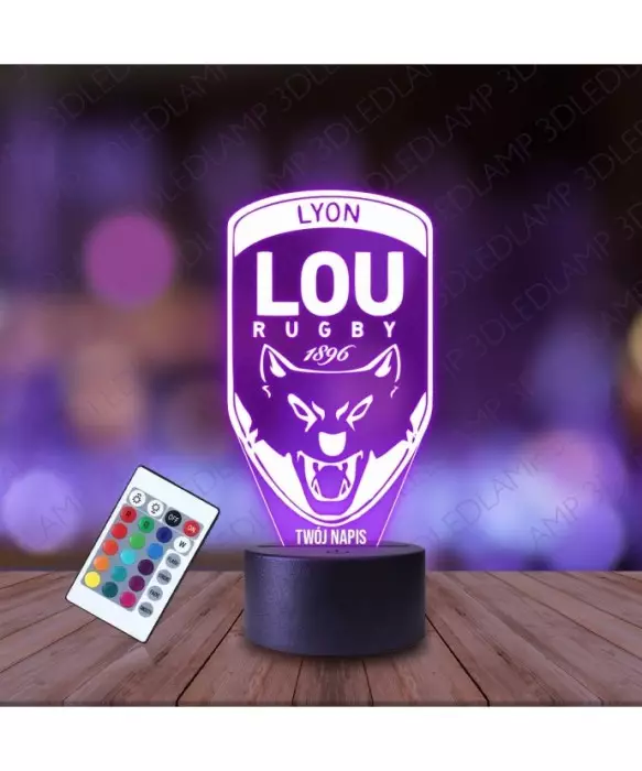 Lampka Nocna 3D LED LAMP Lyon OU Rugby