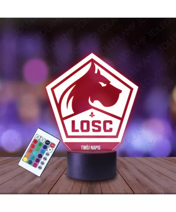 Lampka Nocna 3D LED LAMP Losc Lille Piłka Nożna