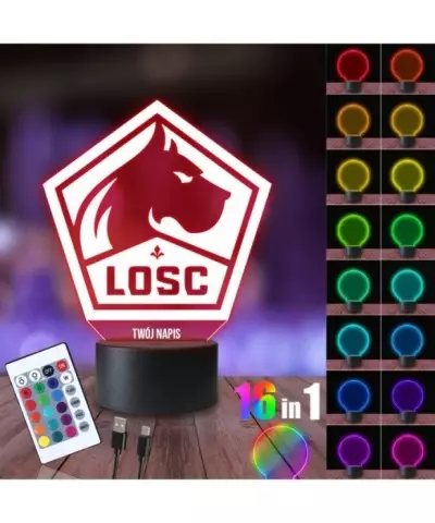 Lampka Nocna 3D LED LAMP Losc Lille Piłka Nożna