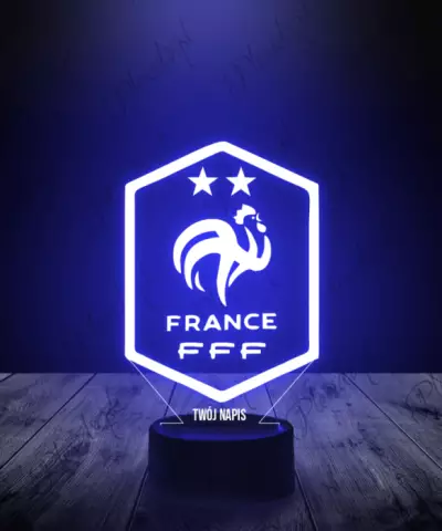 Lampka LED 3D Plexido Reprezentacja Francji Piłka Nożna - 3