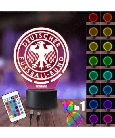 Lampka Nocna 3D LED LAMP Deutsher Fussball Bund Piłka Nożna