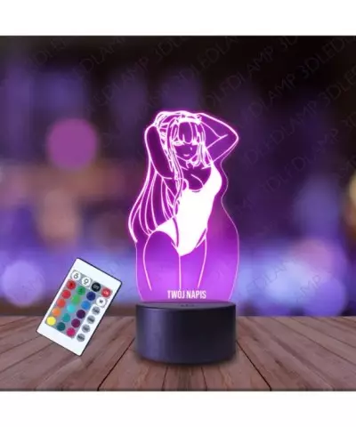 Lampka Nocna 3D LED LAMP Zero Two Darling in the Franxx Anime