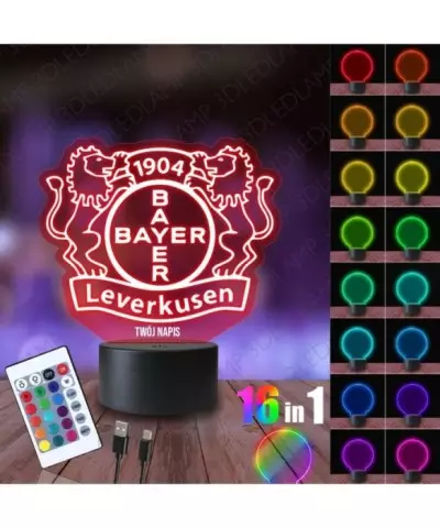 Lampka Nocna 3D LED LAMP Bayer Leverkusen Piłka Nożna
