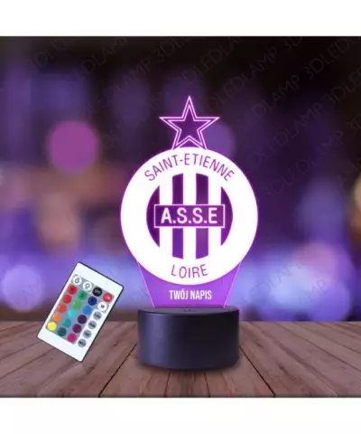 Lampka Nocna 3D LED LAMP Asse Saint Etienne Panther Piłka Nożna