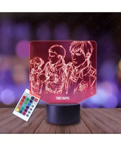 Lampka Nocna 3D LED LAMP Attack On Titan Annie Rainer Bertholdt