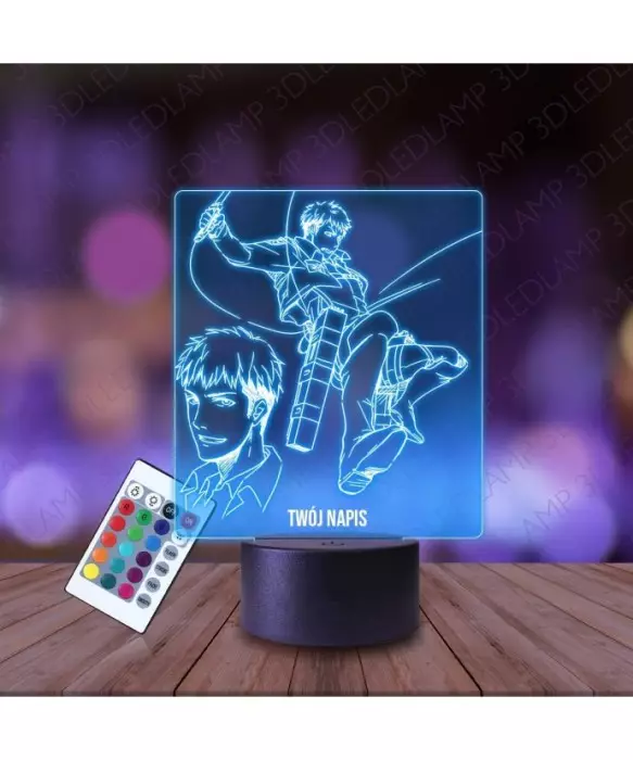 Lampka Nocna 3D LED LAMP Attack On Titan Jean Kirschtein
