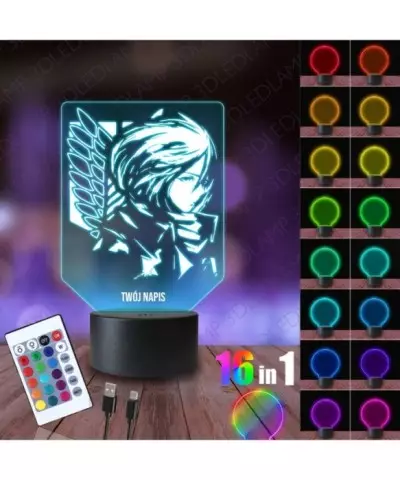 Lampka Nocna 3D LED LAMP Attack On Titan Mikasa Ackermann