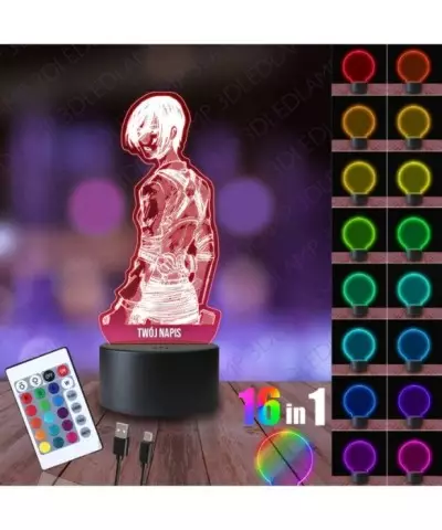 Lampka Nocna 3D LED LAMP Attack On Titan Mikasa Levi Ackermann