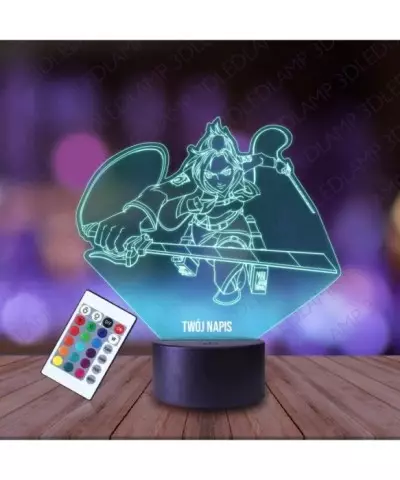 Lampka Nocna 3D LED LAMP Attack On Titan Annie Lionhart