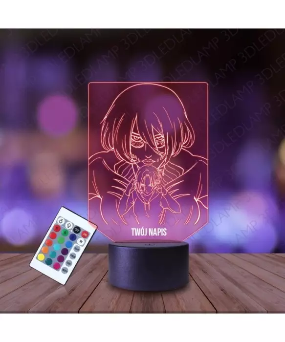 Lampka Nocna 3D LED LAMP Attack On Titan Annie Lionhart Tytani