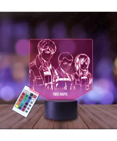 Lampka Nocna 3D LED LAMP Attack On Titan Jean Connie Sasha