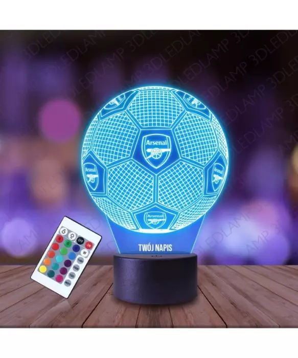 Lampka Nocna 3D LED LAMP Piłka Nożna Klub Arsenal F.C.