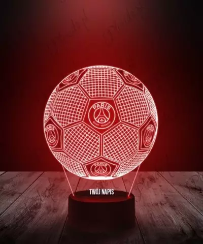Lampka LED 3D Plexido z Nadrukiem Piłka Nożna Klub Paris Saint-Germain F.C. - 2
