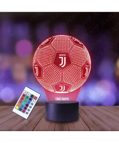 Lampka Nocna 3D LED LAMP Piłka Nożna Klub Juventus F.C.