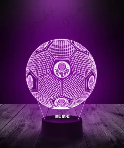 Lampka LED 3D Plexido z Nadrukiem Piłka Nożna Klub SE Palmeiras - 2