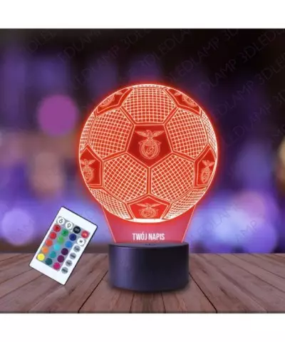 Lampka Nocna 3D LED LAMP Piłka Nożna Klub S.L. Benfica
