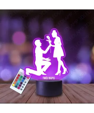 Lampka Nocna 3D LED LAMP Zaręczyny Zakochana Para