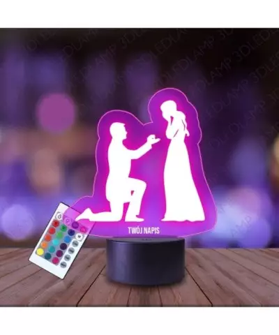Lampka Nocna 3D LED LAMP Zakochana Para Zaręczyny