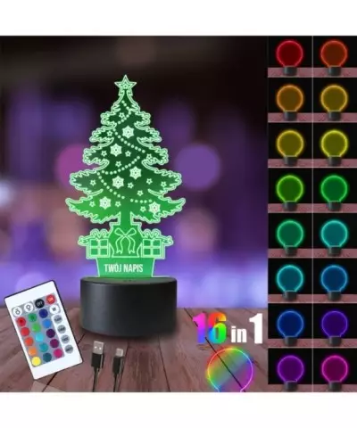 Lampka Nocna 3D LED LAMP Boże Narodzenie Choinka Świąteczna
