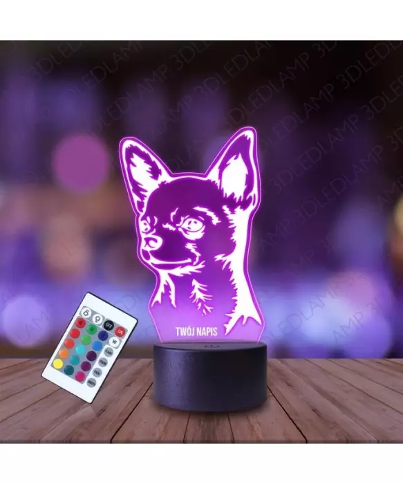 Lampka Nocna 3D LED LAMP Piesek Rasa Chihuahua
