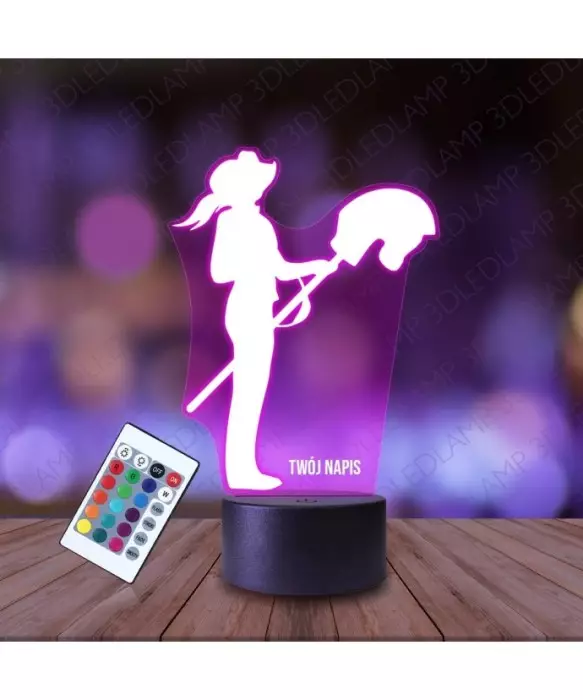 Lampka Nocna 3D LED LAMP Hobby Horse Koń na Patyku Dziewczyna