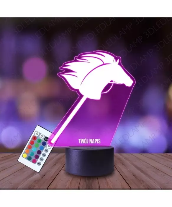 Lampka Nocna 3D LED LAMP Hobby Horse Koń na Patyku