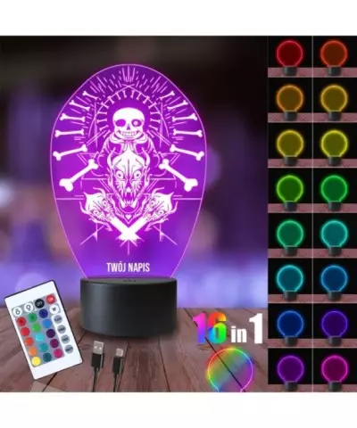 Lampka Nocna 3D LED LAMP Undertale W.D Gangster Sans