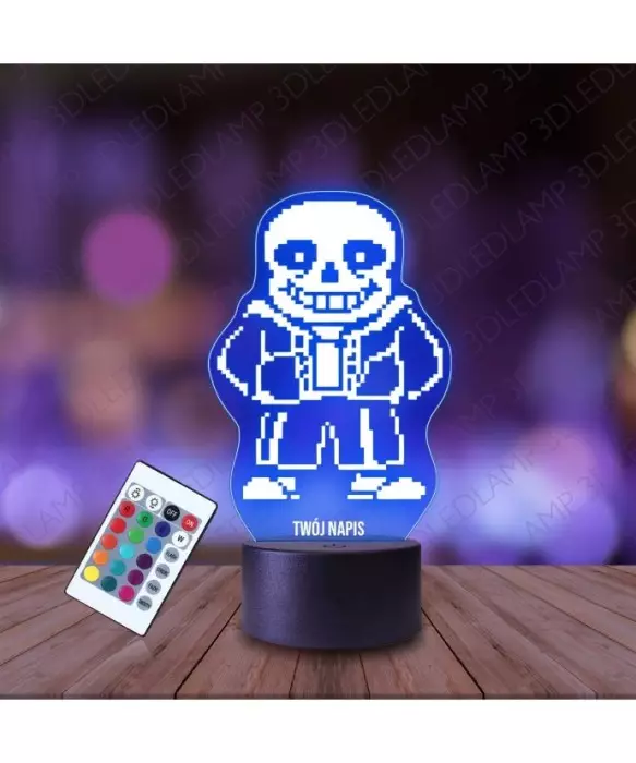 Lampka Nocna 3D LED LAMP Undertale Sans