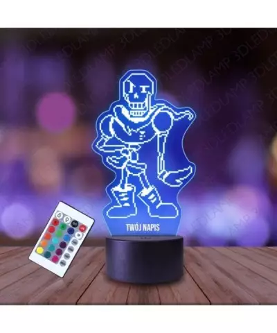 Lampka Nocna 3D LED LAMP Undertale Papirus