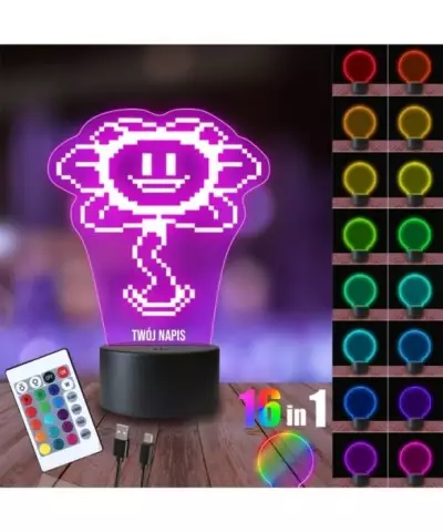 Lampka Nocna 3D LED LAMP Undertale Flowey