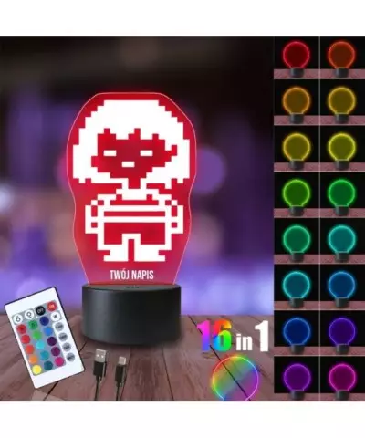 Lampka Nocna 3D LED LAMP Undertale Firsk