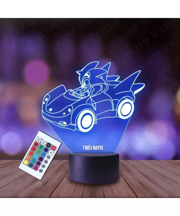 Lampka Nocna 3D LED LAMP Sonic Car