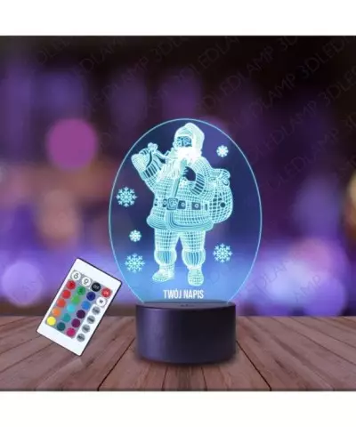 Lampka Nocna 3D LED LAMP Boże Narodzenie Święty Mikołaj