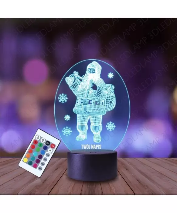 Lampka Nocna 3D LED LAMP Boże Narodzenie Święty Mikołaj