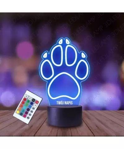 Lampka Nocna 3D LED LAMP Piesek Łapka