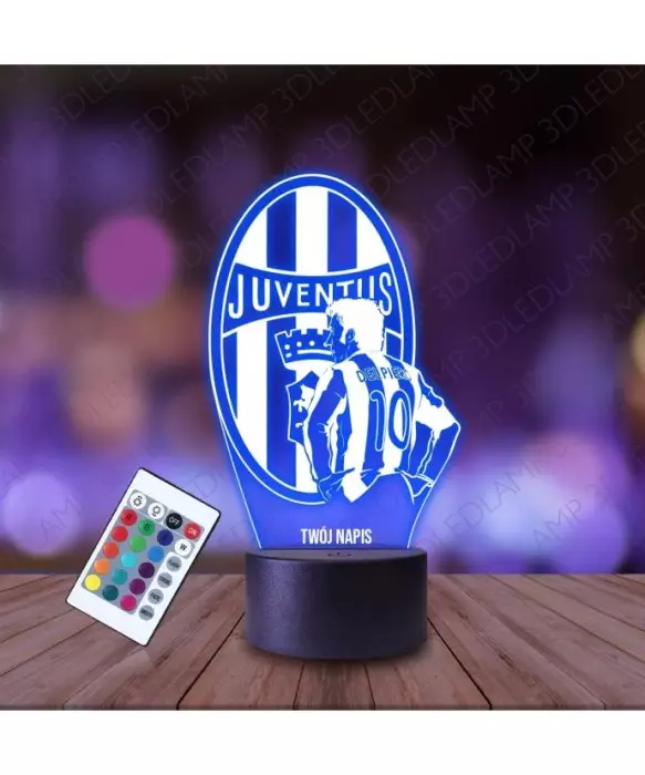 Lampka Nocna 3D LED LAMP Klub Juventus Del Piero
