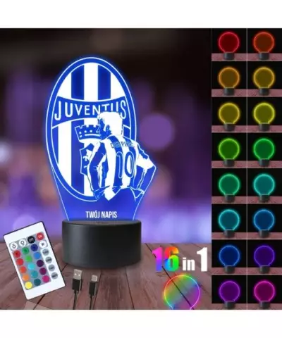 Lampka Nocna 3D LED LAMP Klub Juventus Del Piero