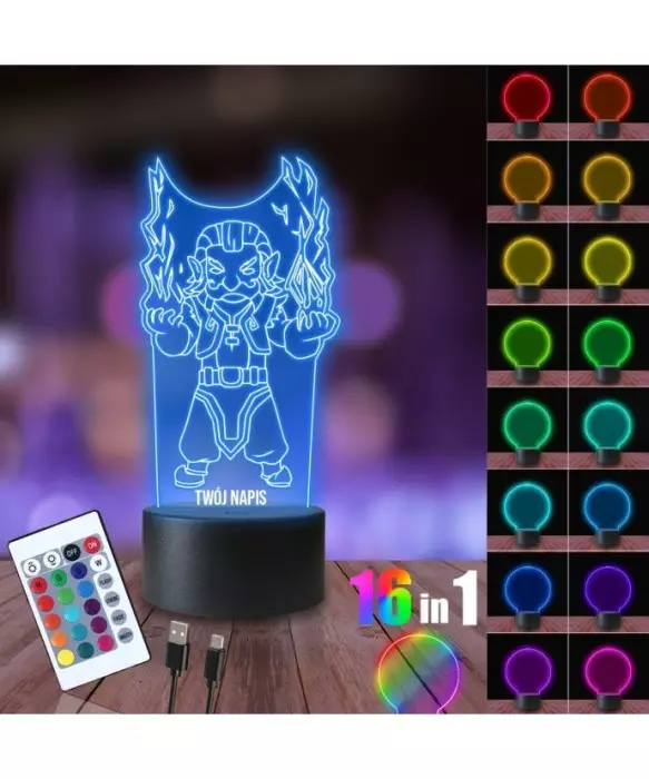 Lampka Nocna 3D LED LAMP Dota Underlords Zeus