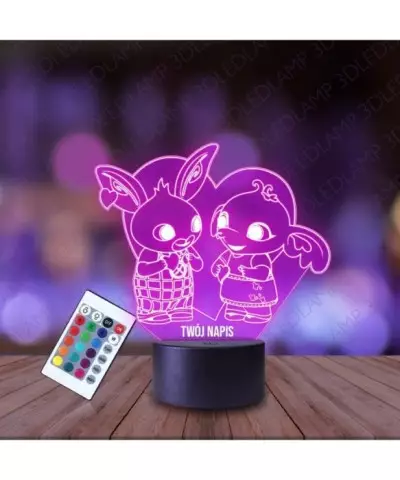 Lampka Nocna 3D LED LAMP Bing i Słonik Sula